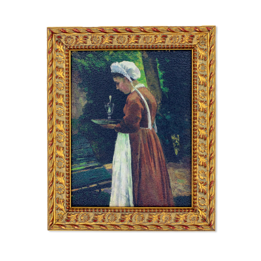 "The Maidservant" by Camille Pissarro - Small Framed Print - Chrysler Museum Shop