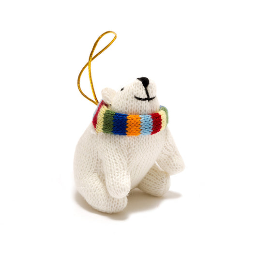 Gestricktes Ornament: Eisbär