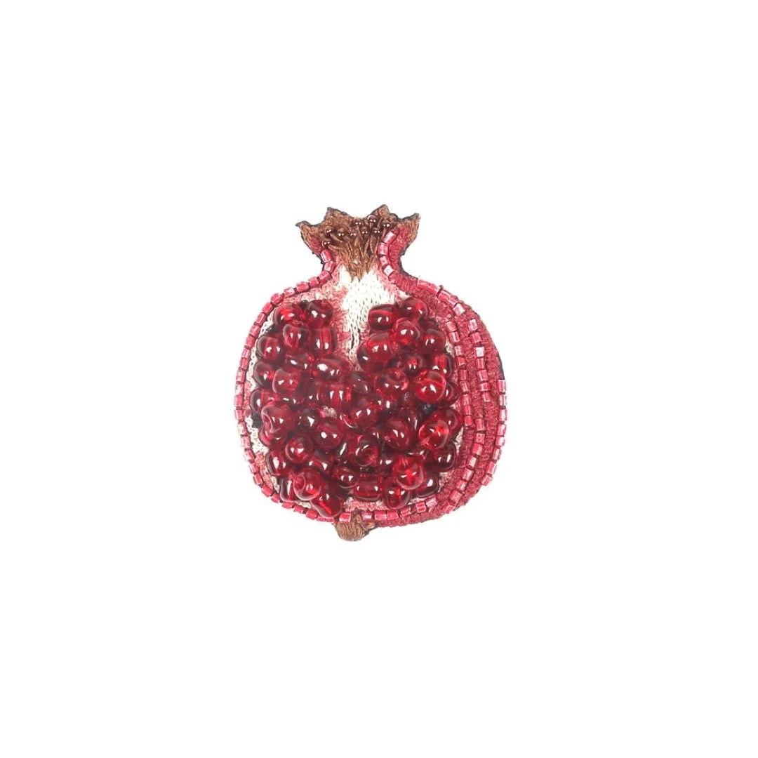 Pomegranate Embroidered Brooch by Trovelore - Chrysler Museum Shop