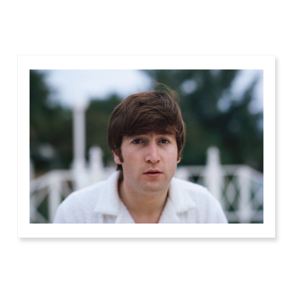 John Lennon in Miami Beach, von Paul McCartney Postkarte