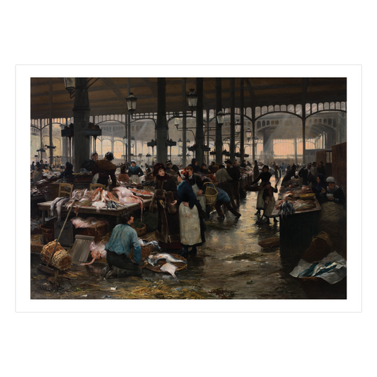 Post Card: "Fish Market at Les Halles" by Victor Gabriel Gilbert - Chrysler Museum Shop