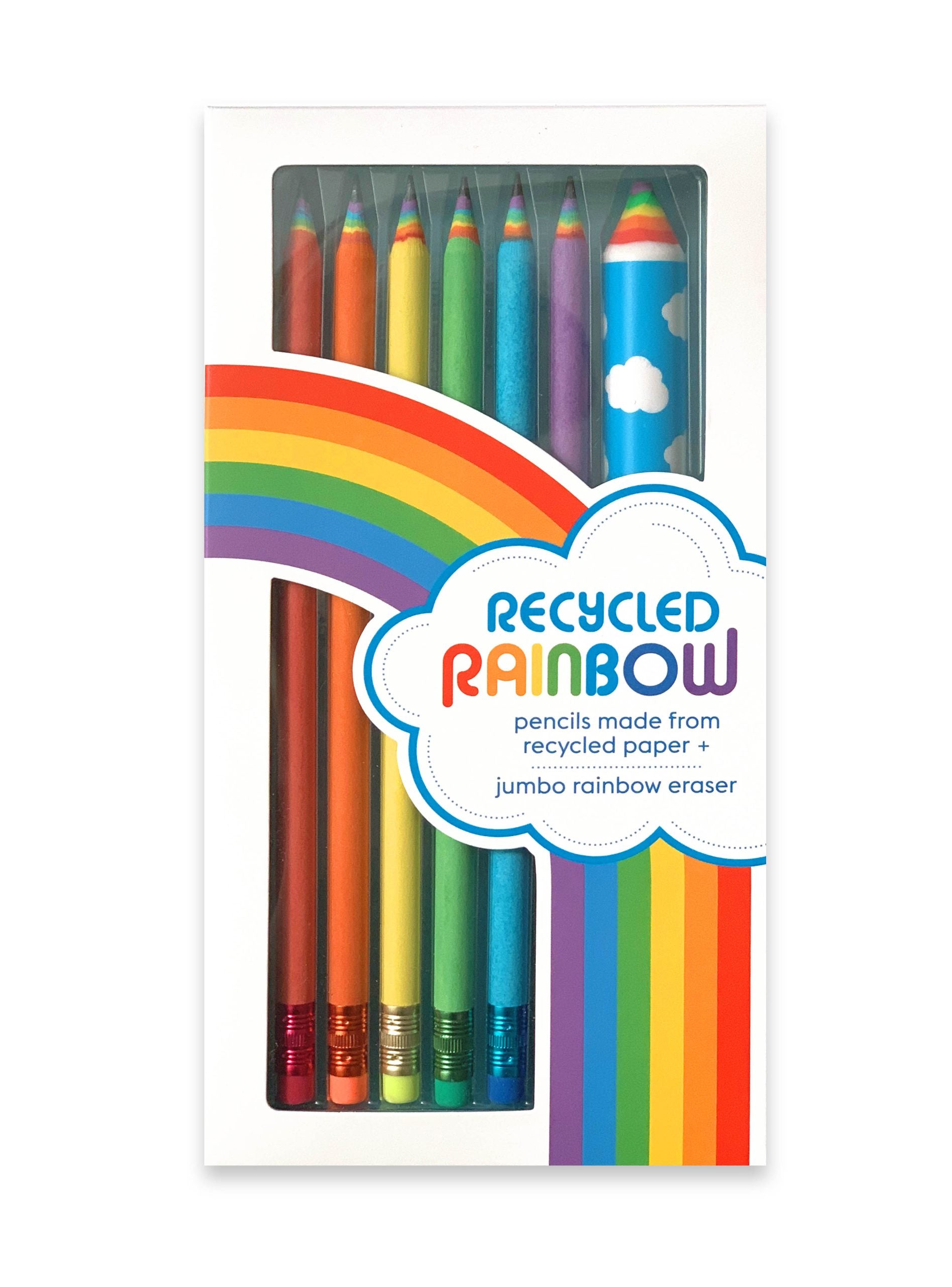 Recycled Rainbow Pencils & Eraser Set - Chrysler Museum Shop