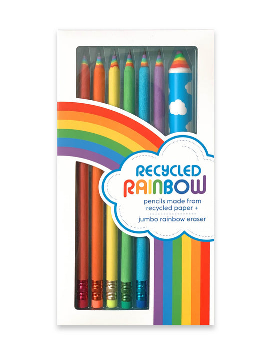 Recycled Rainbow Pencils & Eraser Set - Chrysler Museum Shop