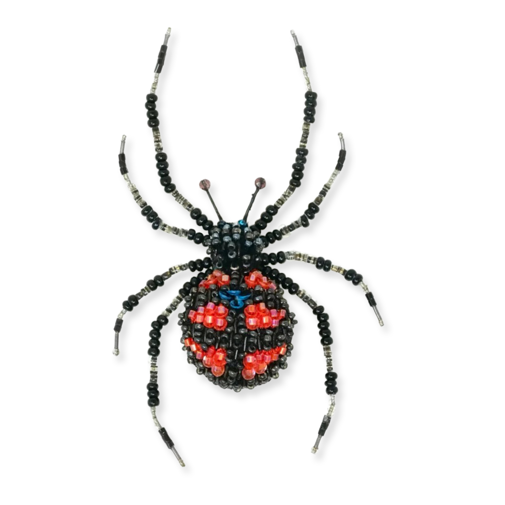 Redback Spider Embroidered Brooch