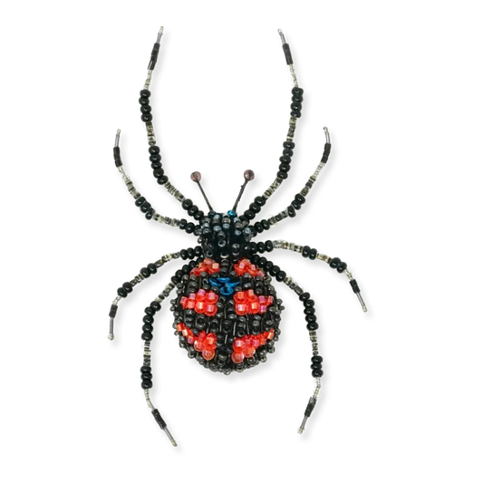 Redback Spider Embroidered Brooch