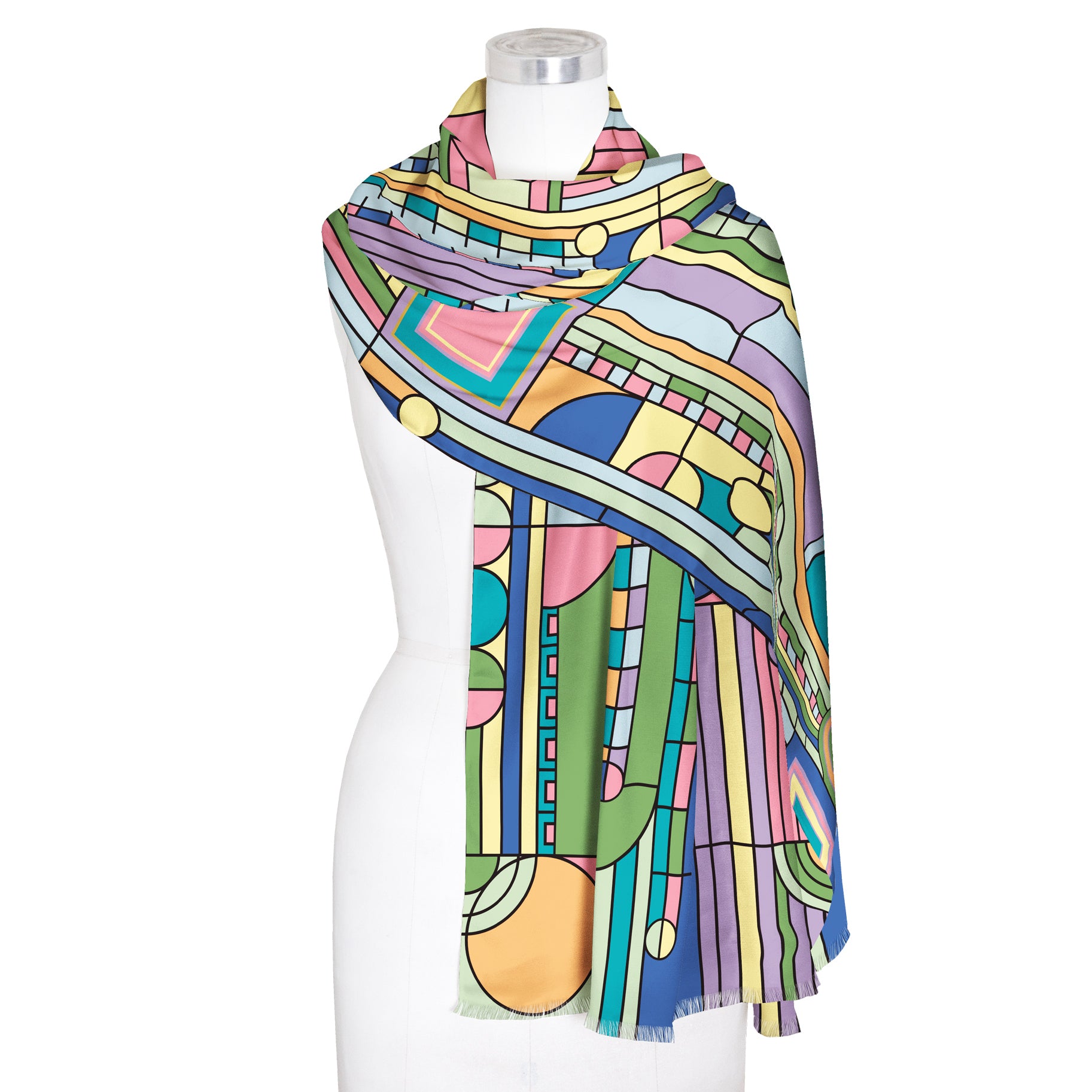 Fine Art Shawl/Scarf: Frank Lloyd Wright's "Saguaro Forms" - Chrysler Museum Shop