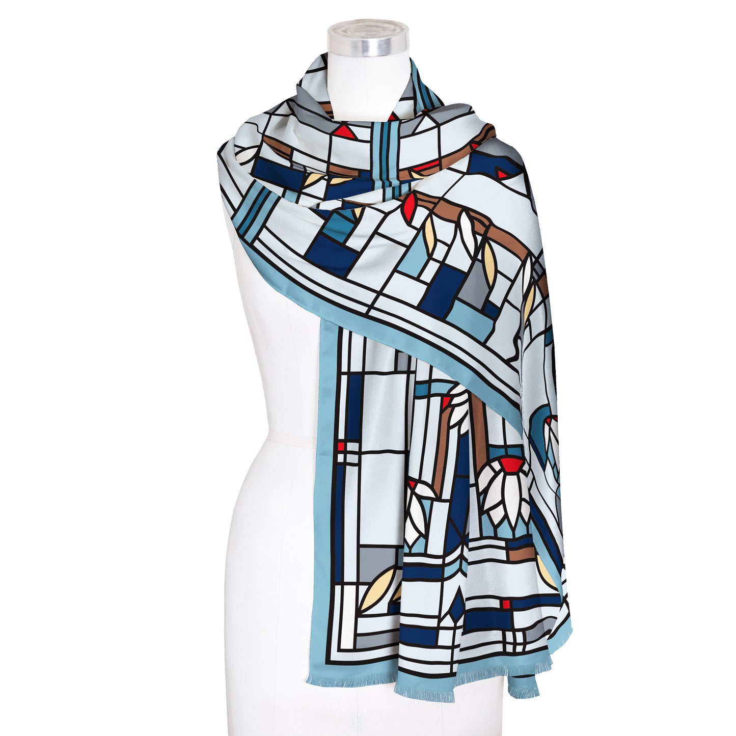 Fine Art Shawl/Scarf: Frank Lloyd Wright's "Waterlilies" - Chrysler Museum Shop