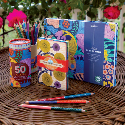 Hardcover Artist Sketchbook, Little Notebooks, and Double-Sided Pencils Canister by Cecilia Pettersson - Chrysler Museum Shop