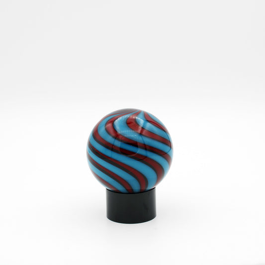 Handmade Collector's Marble - 1½ inch (#150-I) Red & Blue Swirl - Chrysler Museum Shop