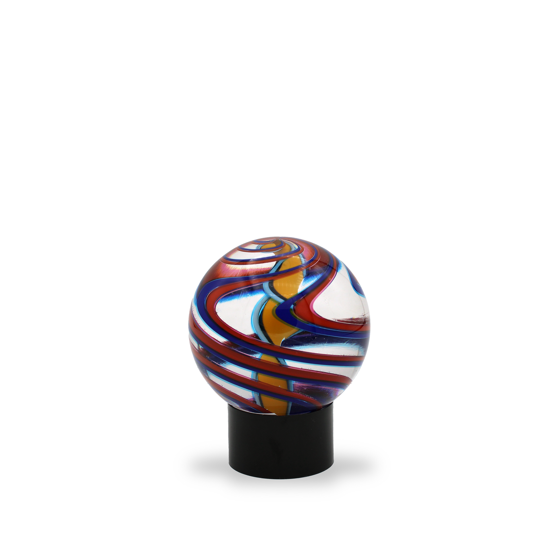 2 inch Handmade Glass Collector's Marble by Fritz Lauenstein (200-J) - Chrysler Museum Shop (view B)