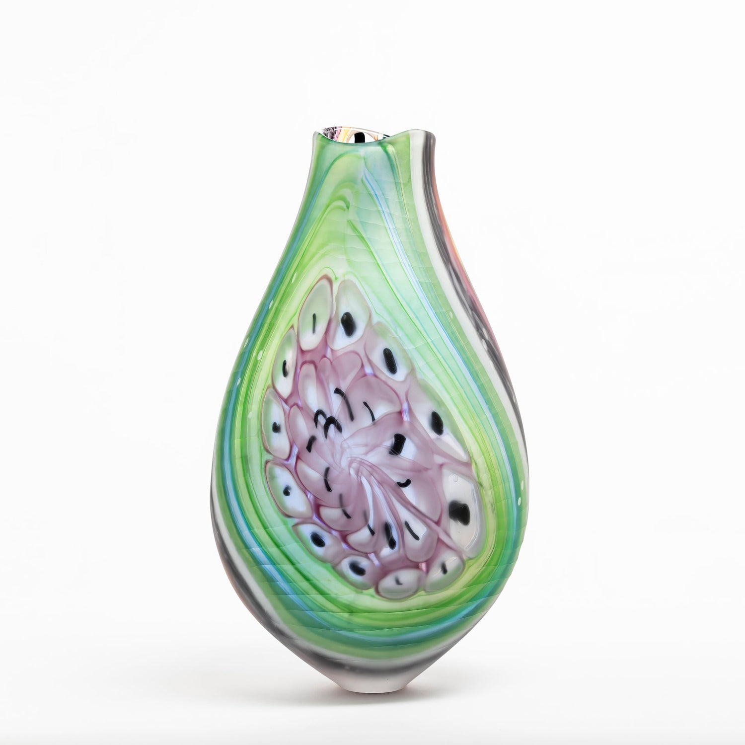 Glass Murrini Batuto Vase (Side A) by Fabiano Zanchi - Chrysler Museum Shop