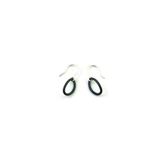 Steel Gabrielle XS earrings with sterling silver ear wires