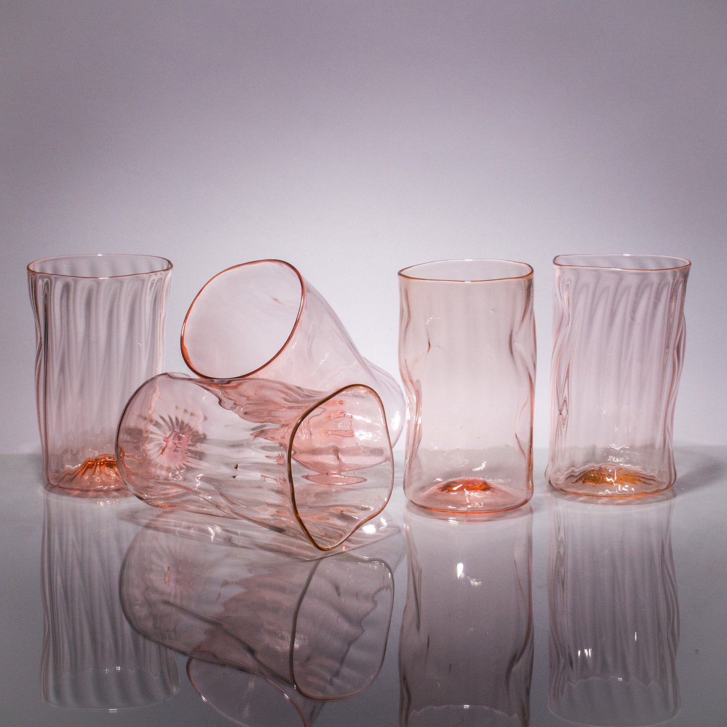 Wabi Sabi Glass Tumbler (Cherry Blossom Pink) by Andrew Iannazzi