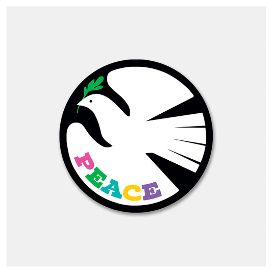 Pegatina de vinilo de la paloma de la paz