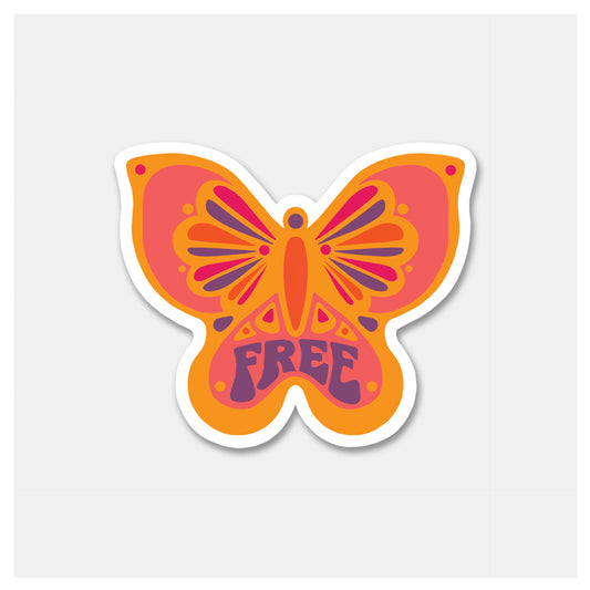 Groovy Butterfly Vinyl Sticker