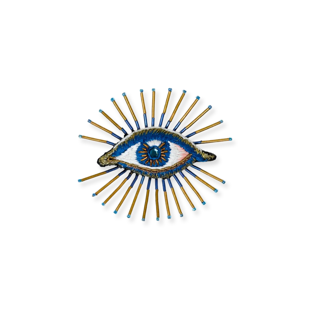 Sea Mystic Eye Embroidered Brooch