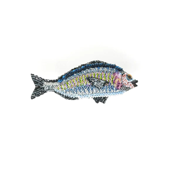Seabream Fish Embroidered Brooch
