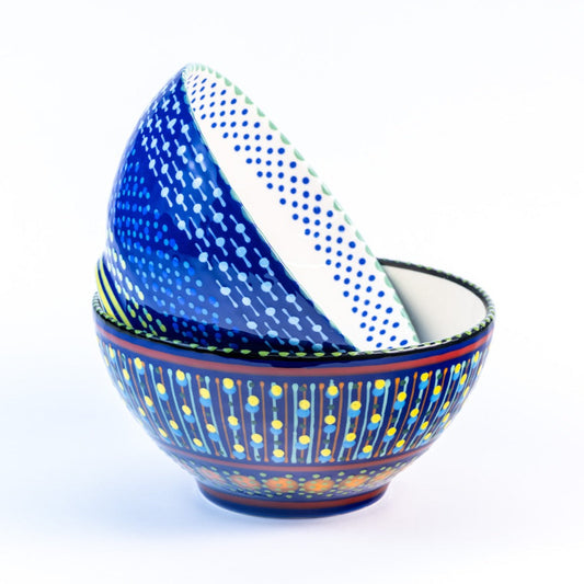Ceramic Serving Bowls in Indigo by Potterswork - Chrysler Museum Shop
