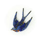 Singing Swallow Embroidered Brooch