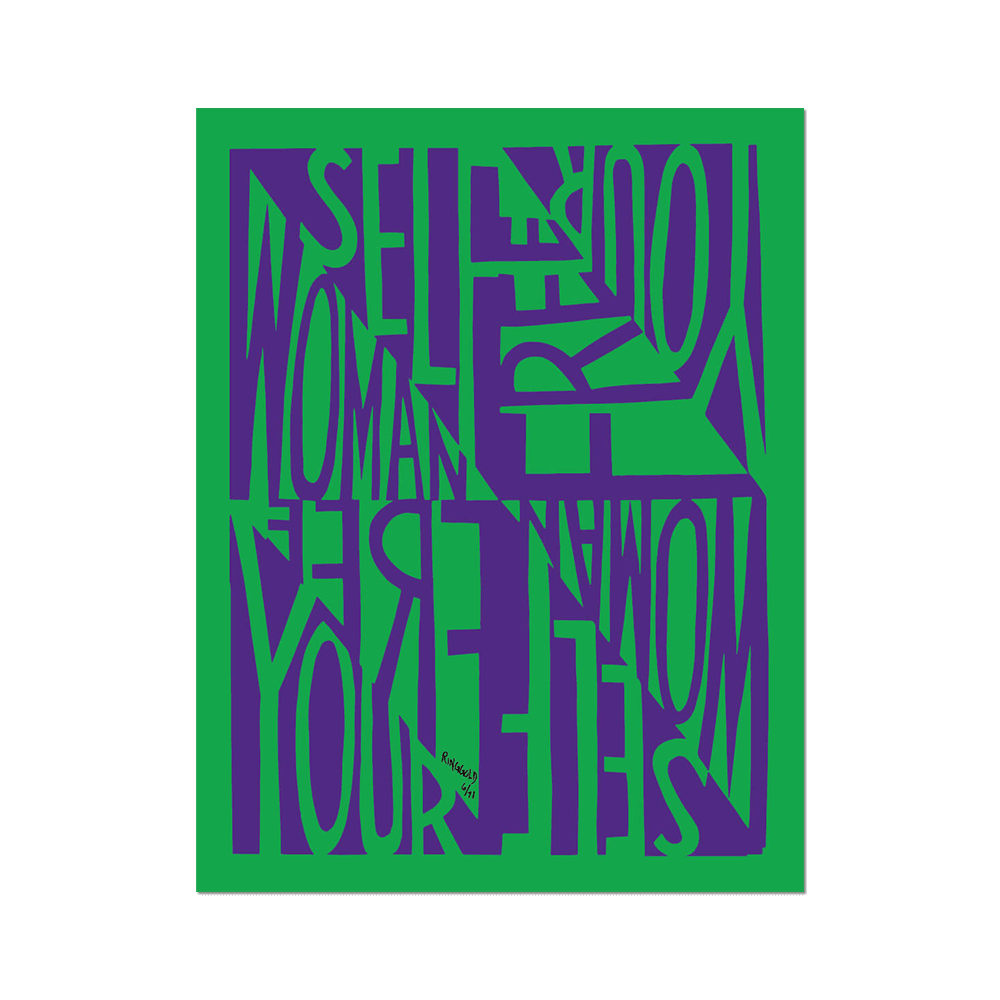 Woman Free Yourself Sticker by Faith Ringgold