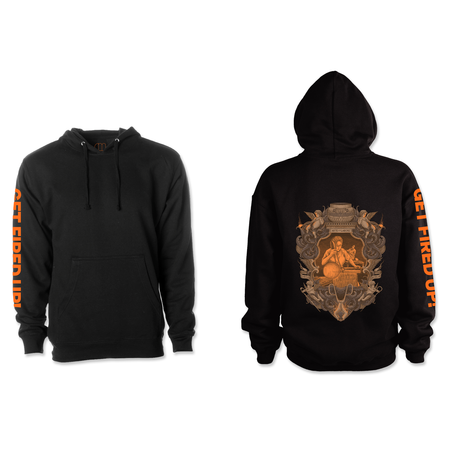 Skill & Labor Hooded Sweatshirt - Front & Back - Chrysler Museum Shop