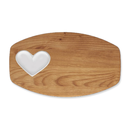 Wooden Serving Board for Mini Heart Dishes