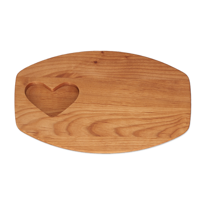 Wooden Serving Board for Mini Heart Dishes