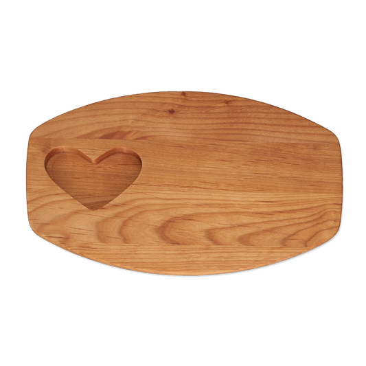 Wooden Serving Board for Mini Heart Dishes