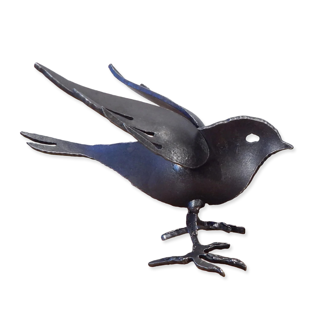 Portavelas escultural de hierro forjado a mano