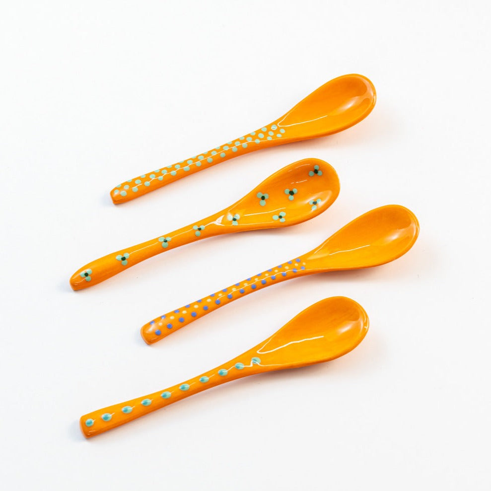 Ceramic Small Spoons in Orange by Potterswork - Chrysler Museum Shop