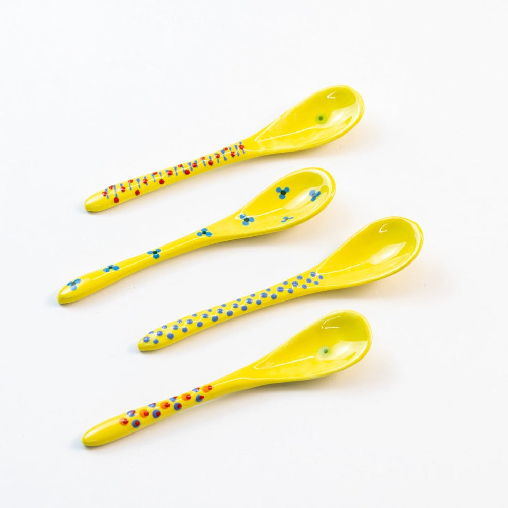 Ceramic Small Spoons in Yellow by Potterswork - Chrysler Museum Shop