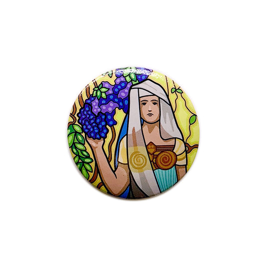 Art Button: Tiffany's Woman In Pergola with Wisteria - Chrysler Museum Shop