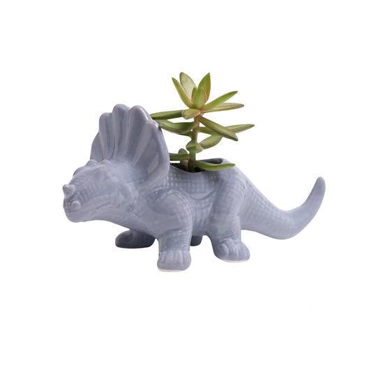 Triceratops Planter: Cloud Blue - Chrysler Museum Shop