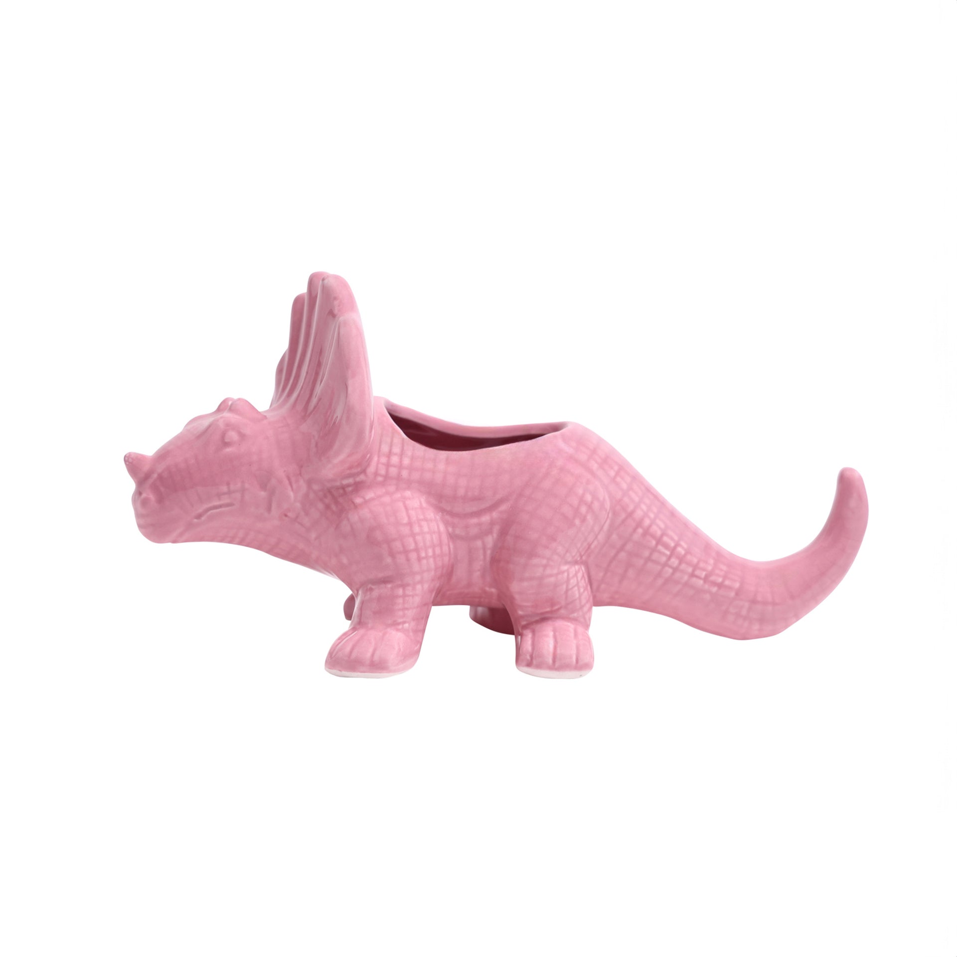 Triceratops Planter: Pink - Chrysler Museum Shop