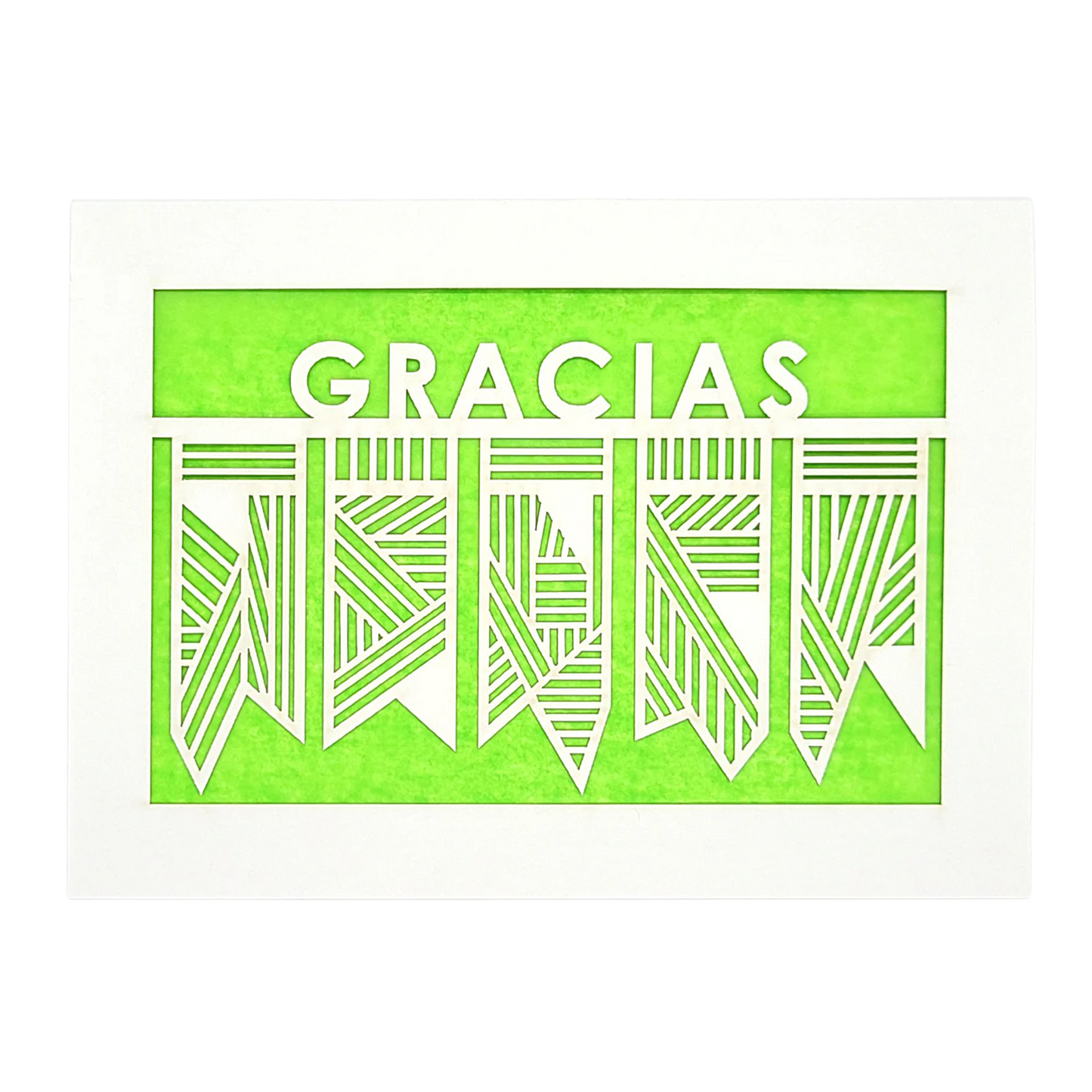Papel Picado Greeting Card: Gracias Lime