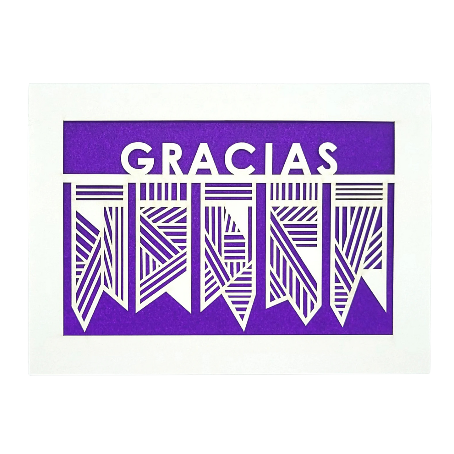 Papel Picado Greeting Card: Gracias Purple