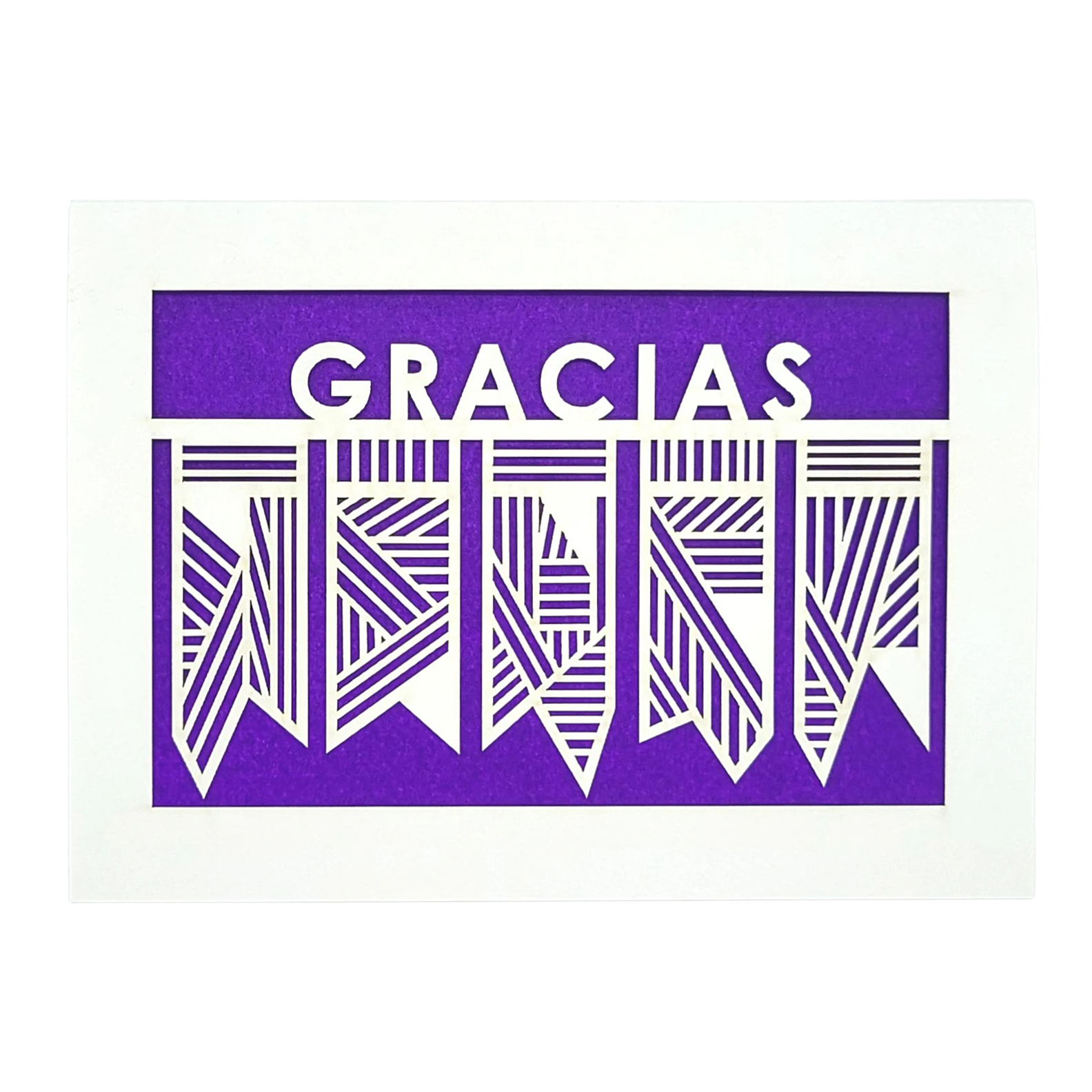 Papel Picado Greeting Card: Gracias Purple