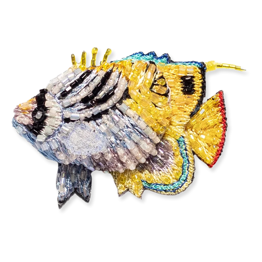 Bluebird Feather bestickte Brosche