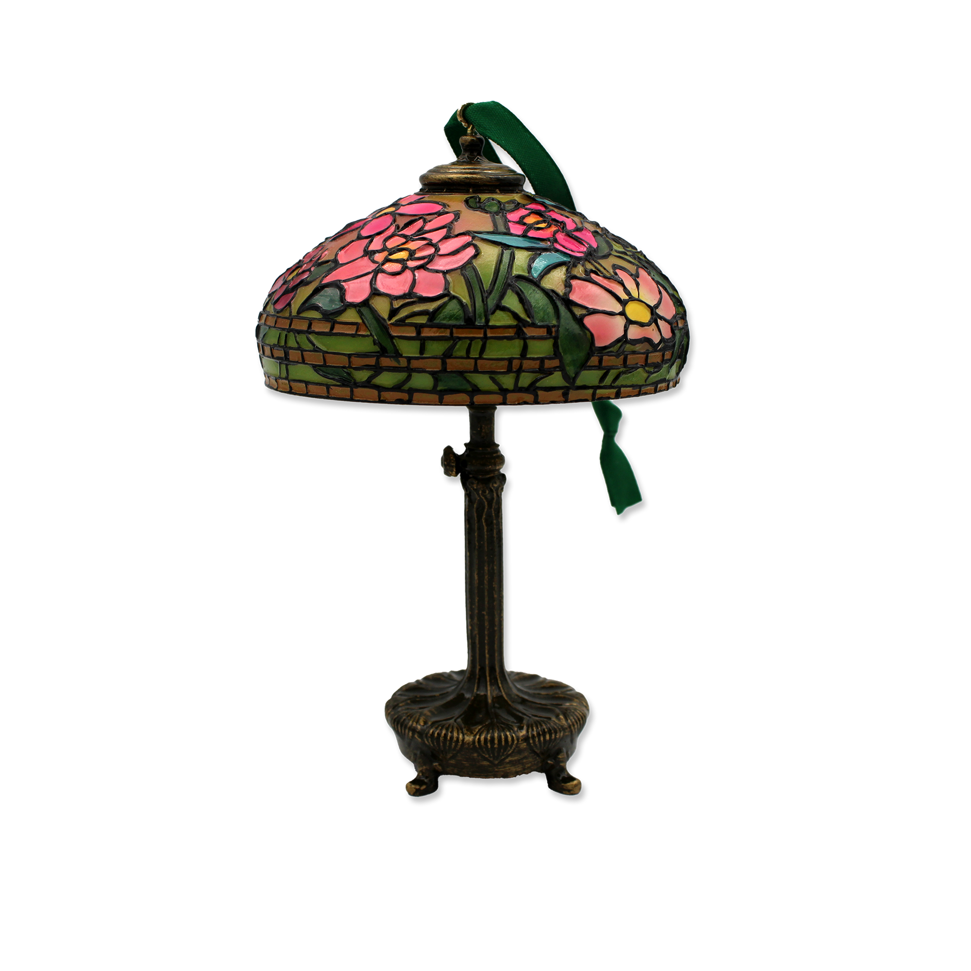 Miniature Tiffany Lamp Ornament: Peony - Chrysler Museum Shop