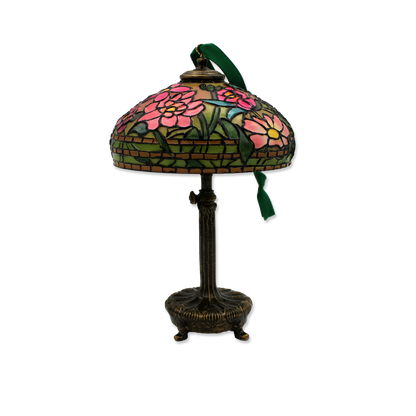 Miniature Tiffany Lamp Ornament: Peony - Chrysler Museum Shop