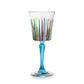 Copa de agua de cristal atemporal, juego de seis colores surtidos