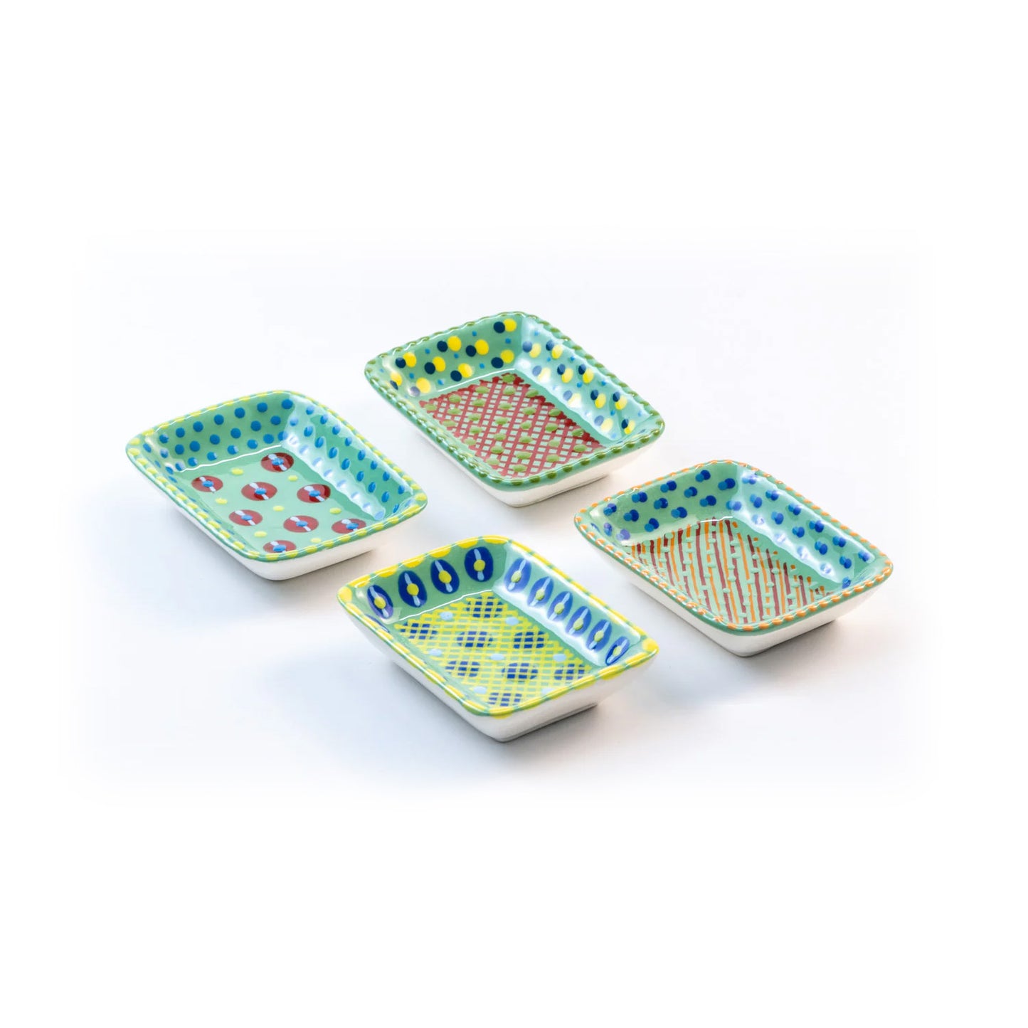 Ceramic Tiny Dishes in Jasper Green by Potterswork - Chrysler Museum Shop