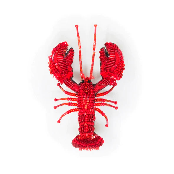 True Lobster Embroidered Brooch