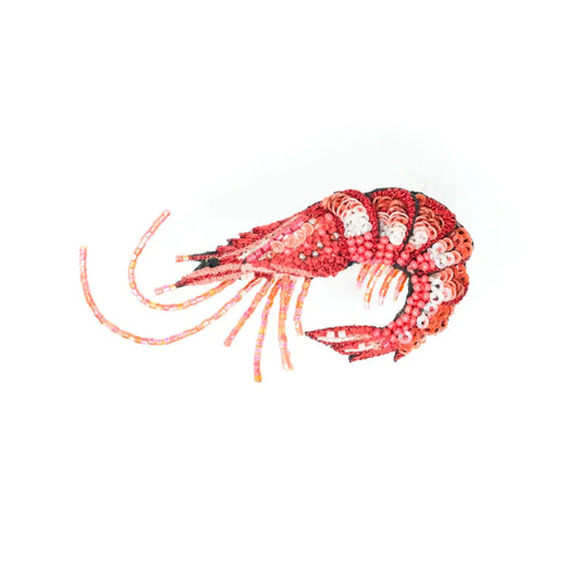 True Shrimp Embroidered Brooch by Trovelore - Chrysler Museum Shop