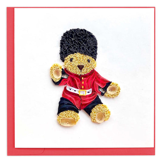 Quilled Royal Guard Teddy Bear Note Card