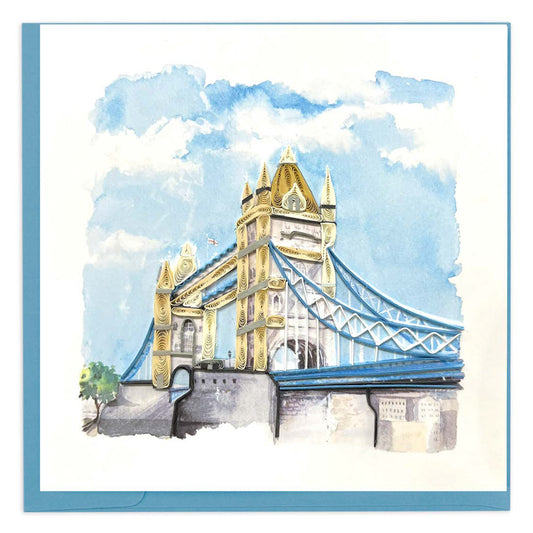 Quilled Tower Bridge Note Card