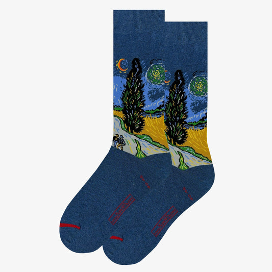Van Gogh's "Country Road in Provence at Night" Socks