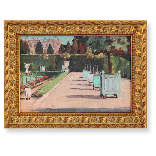 Framed textured print of Susan Watkins' "Untitled (View of Parc Monceau, Paris)"