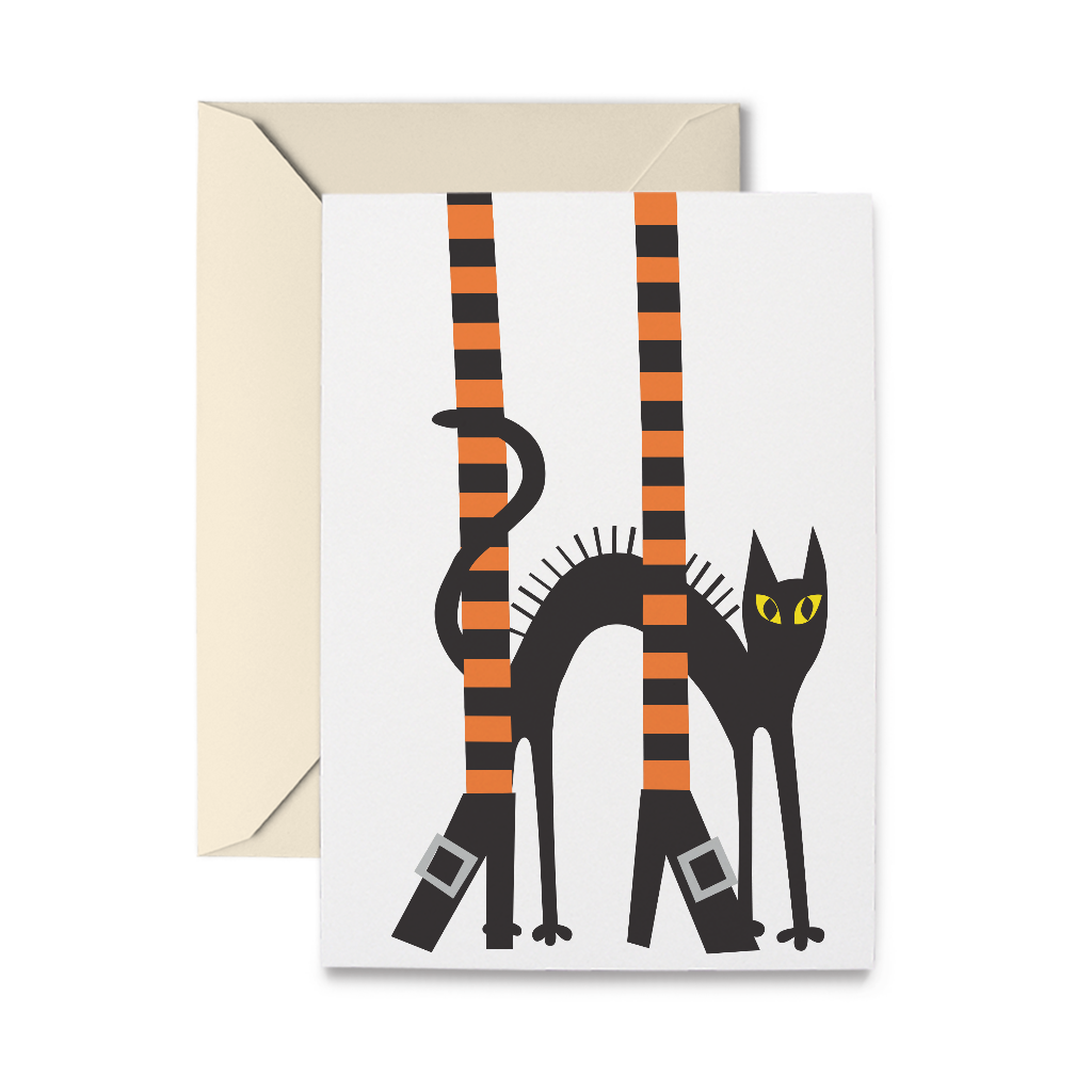 Witch Legs Halloween Greeting Card