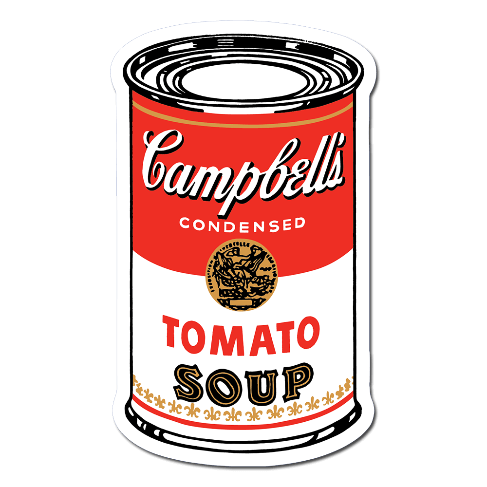 Large Campbell’s Soup Can by Andy Warhol - Die-Cut Sticker - Chrysler Museum Shop